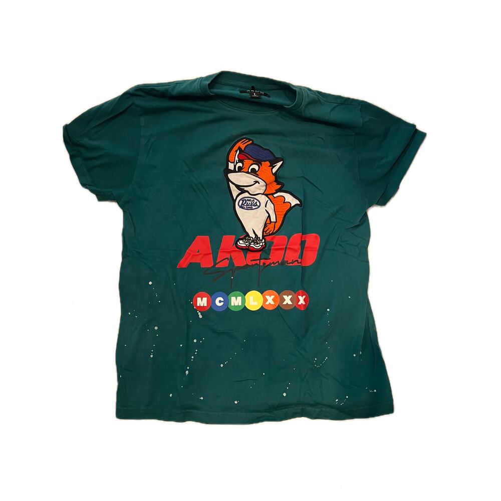 Akoo No Rules 1980 Fox  T-Shirt Mens L